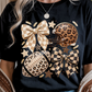 Leopard Checkered Football Graphic Tee
