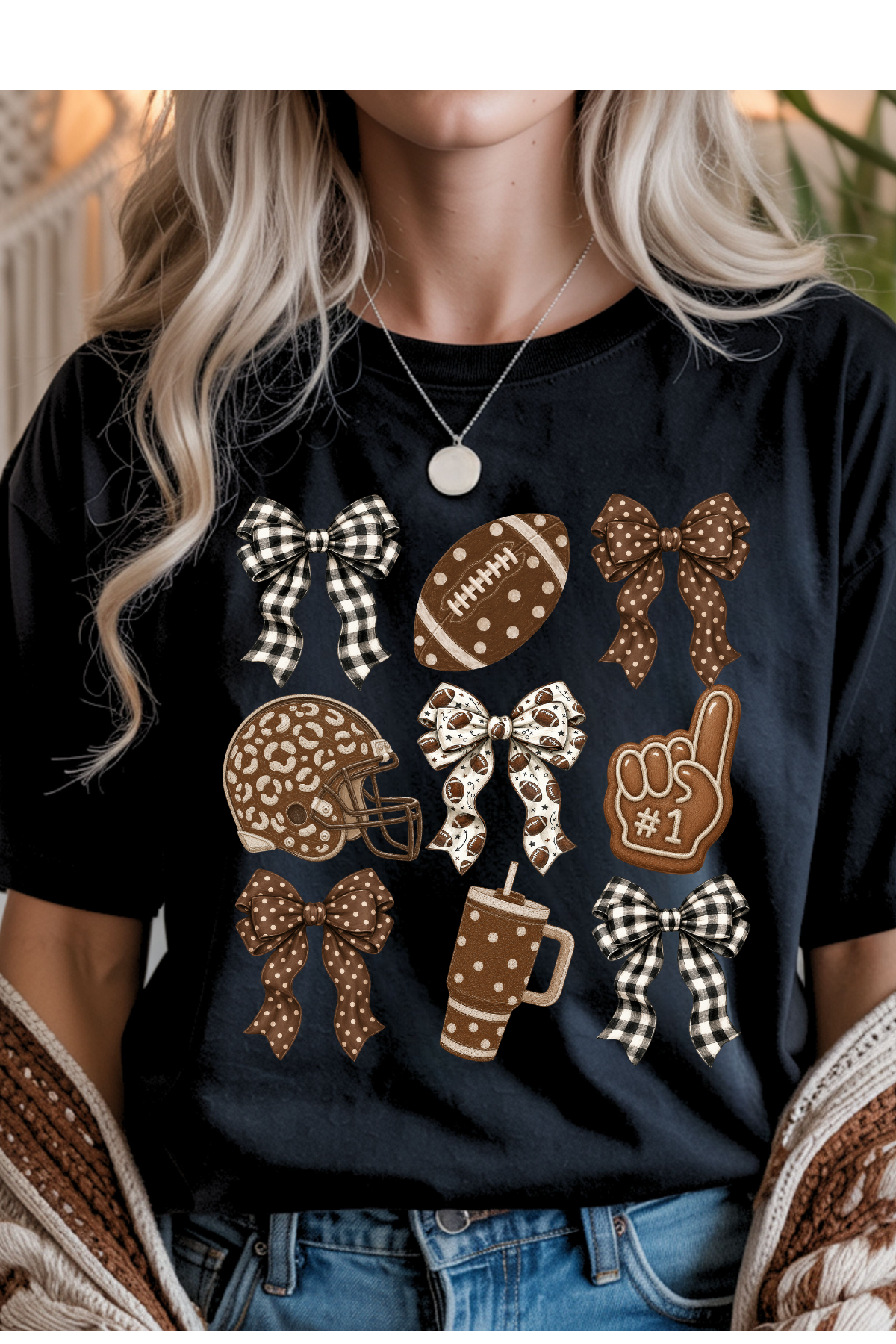 Football Coquette Graphic Tee