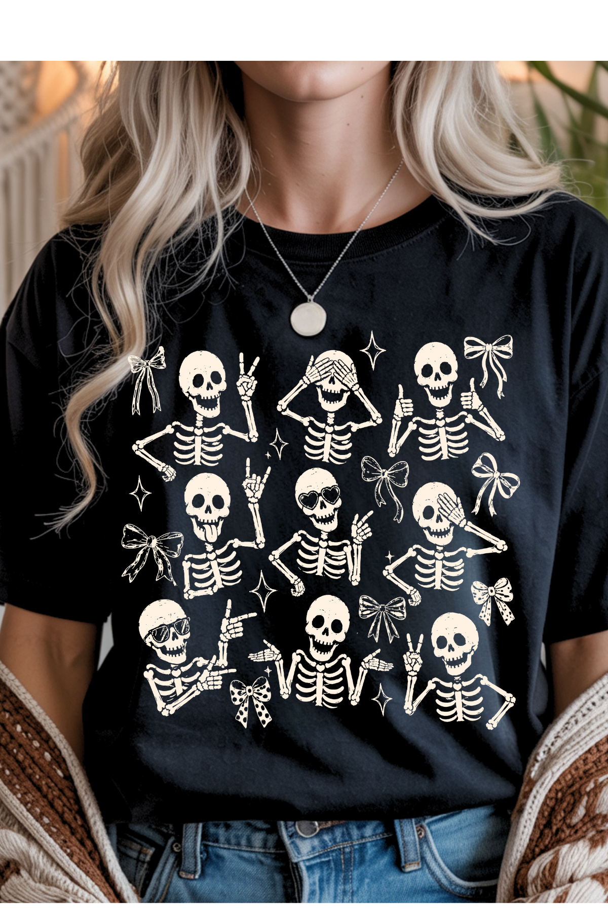 Skeleton Coquette Graphic Tee