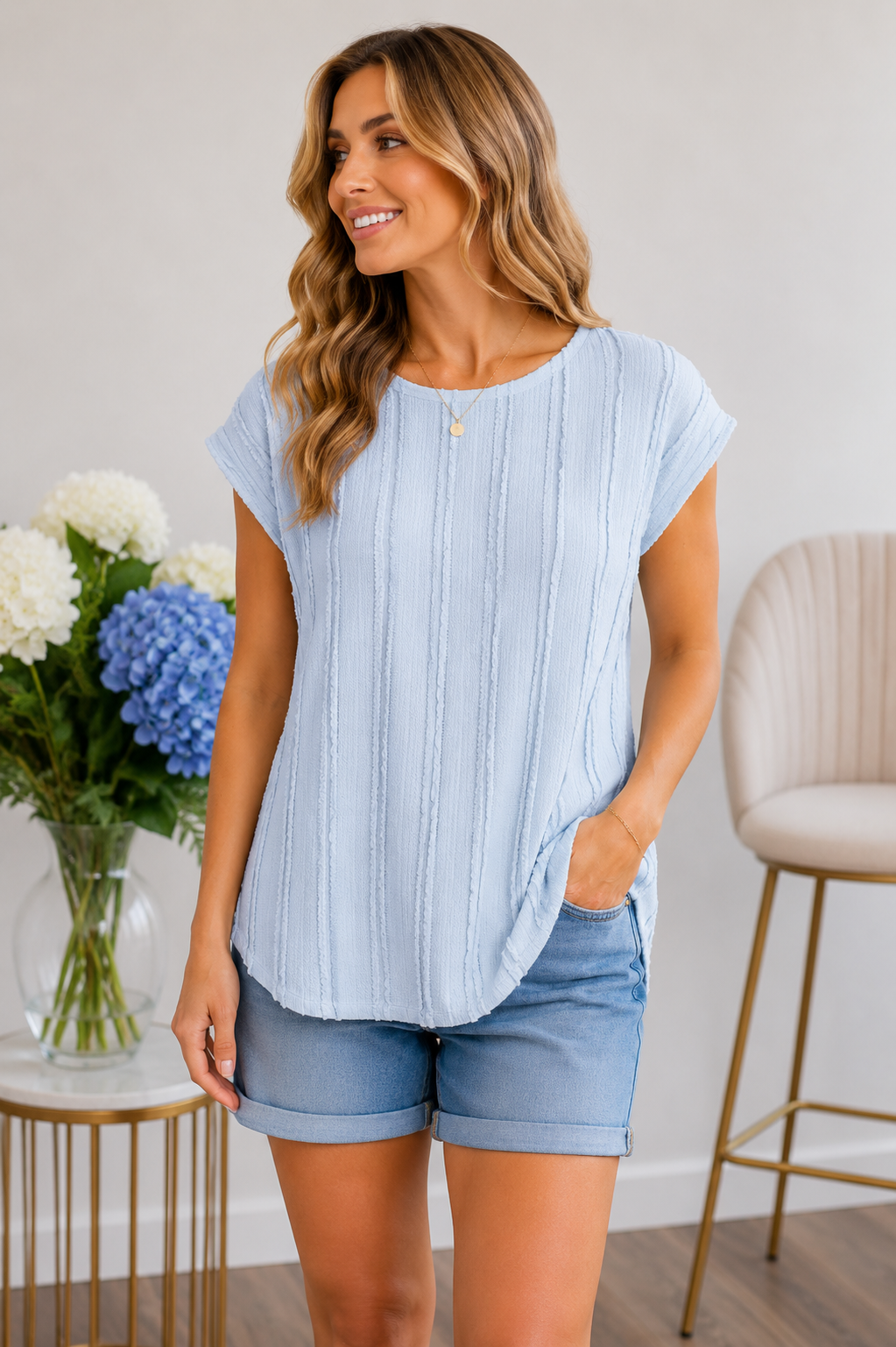 Breezy Blues Top