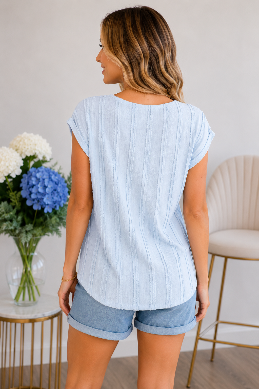 Breezy Blues Top