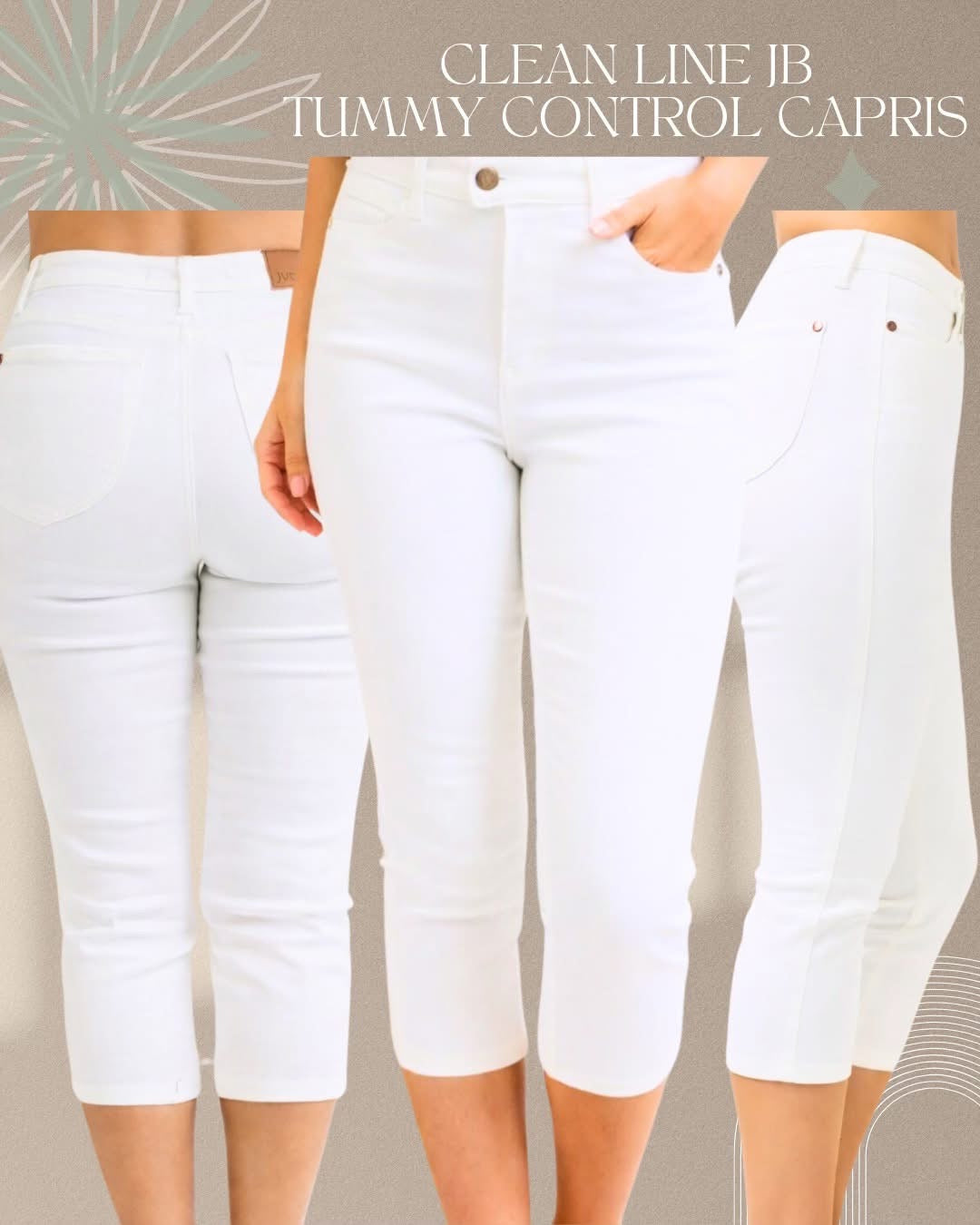 Clean Line Judy Blue Tummy Control Capris 2