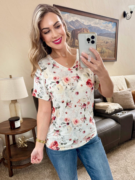 Sophie Tee in Pink Bloom by Michelle Mae
