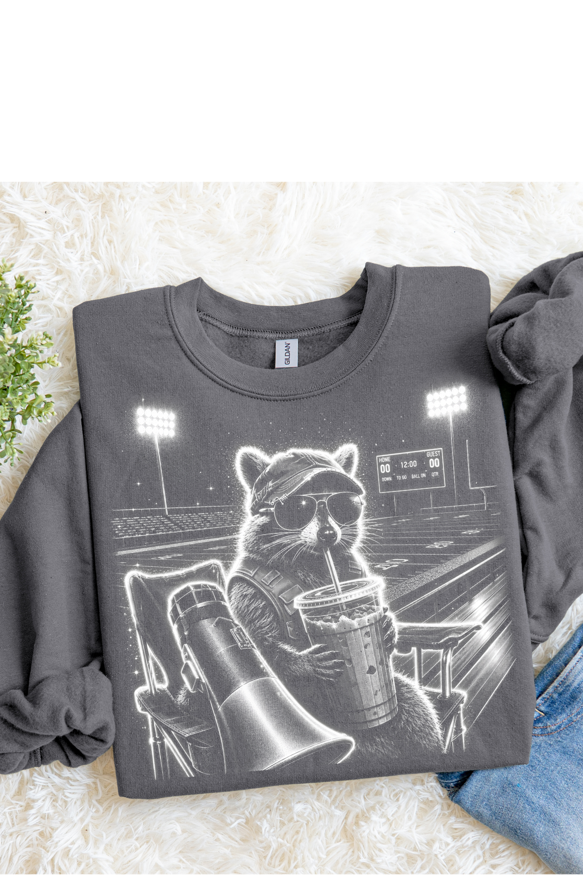Raccoon Football Graphic Tee
