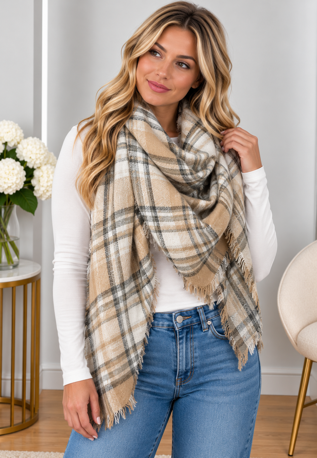 Cozy Moments Plaid Scarf