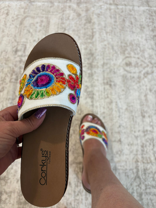 Corky's Red Multi Wanderlust Sandals