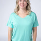 Chloe Cozy Tee -  Turquoise