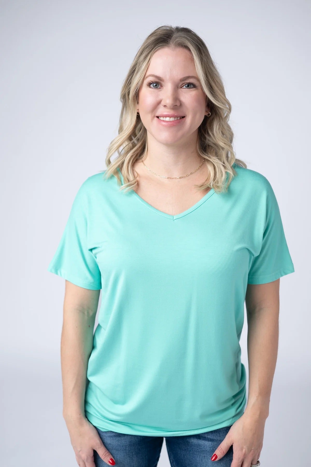 Chloe Cozy Tee -  Turquoise