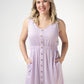 Beverly Button Dress - Lavender