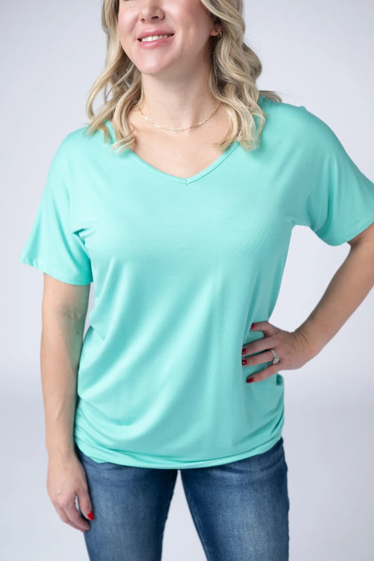 Chloe Cozy Tee -  Turquoise