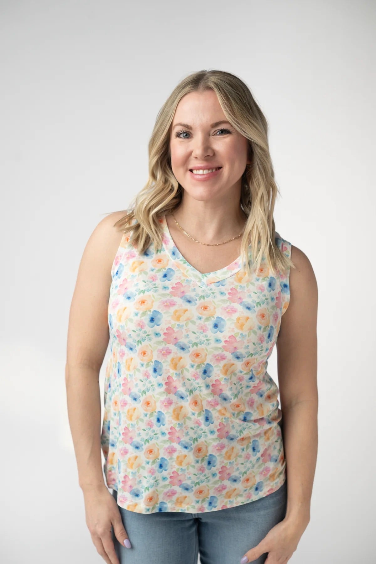 Noelle Tank - Petal Gardens