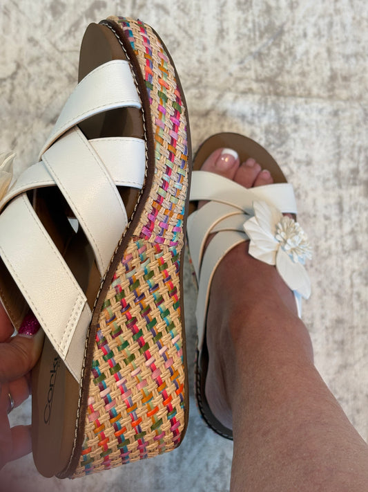 Corky's White Heartbreaker Sandals