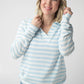 Amelia Striped Hoodie - Sky Blue
