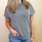 Brea Ribbed Top in Grey
