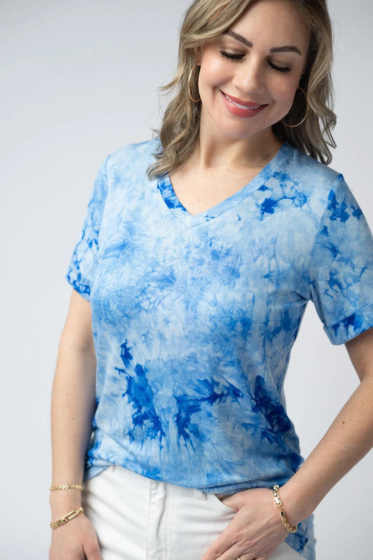 Sophie Top Tie Blue Dye by Michelle Mae