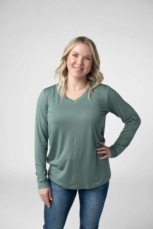 Larissa Long Sleeve - Dusty Jade