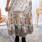 Floral Patches - Midi Skirt