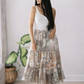 Floral Patches - Midi Skirt