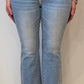 Metallic Seam Mid Rise Judy Blue Flare