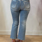 Metallic Seam Mid Rise Judy Blue Flare
