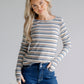 Sundown Chic Stripes Thumbhole Top