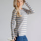 Sundown Chic Stripes Thumbhole Top