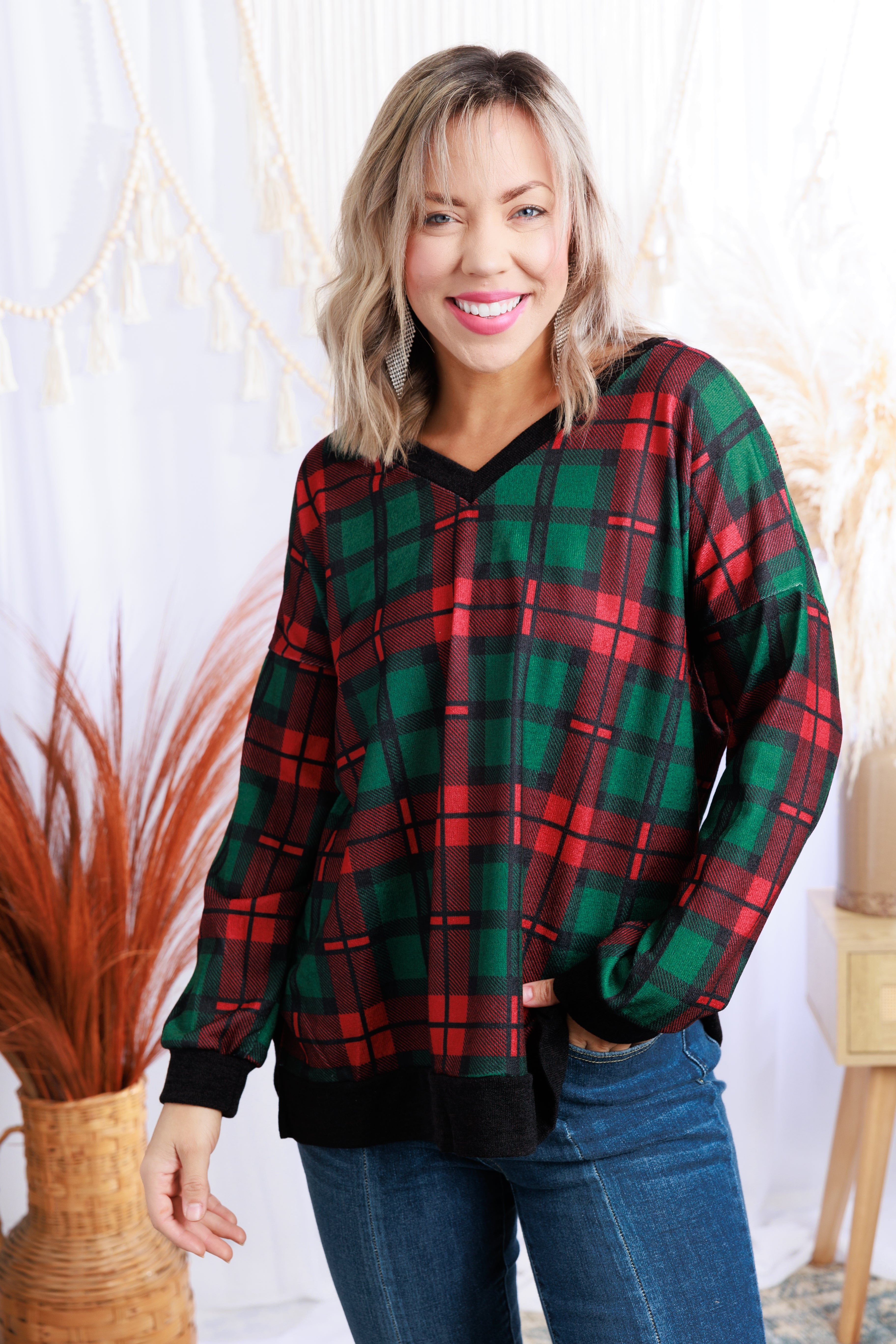 Merry Me Plaid Pullover
