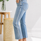 Metallic Seam Mid Rise Judy Blue Flare