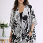 Monochrome Bloom Kimono