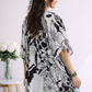 Monochrome Bloom Kimono