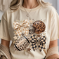 Leopard Checkered Football Graphic Tee