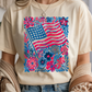 Boho American Flag Graphic Tee