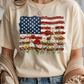 Painted Flag & Florals Graphic Tee