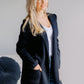 Obsidian Veil Hooded Sweater Cardigan