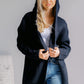 Obsidian Veil Hooded Sweater Cardigan