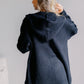 Obsidian Veil Hooded Sweater Cardigan