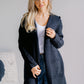 Obsidian Veil Hooded Sweater Cardigan