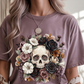 Avoiding Floral Skull Graphic Tee