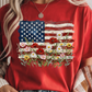 Painted Flag & Florals Graphic Tee