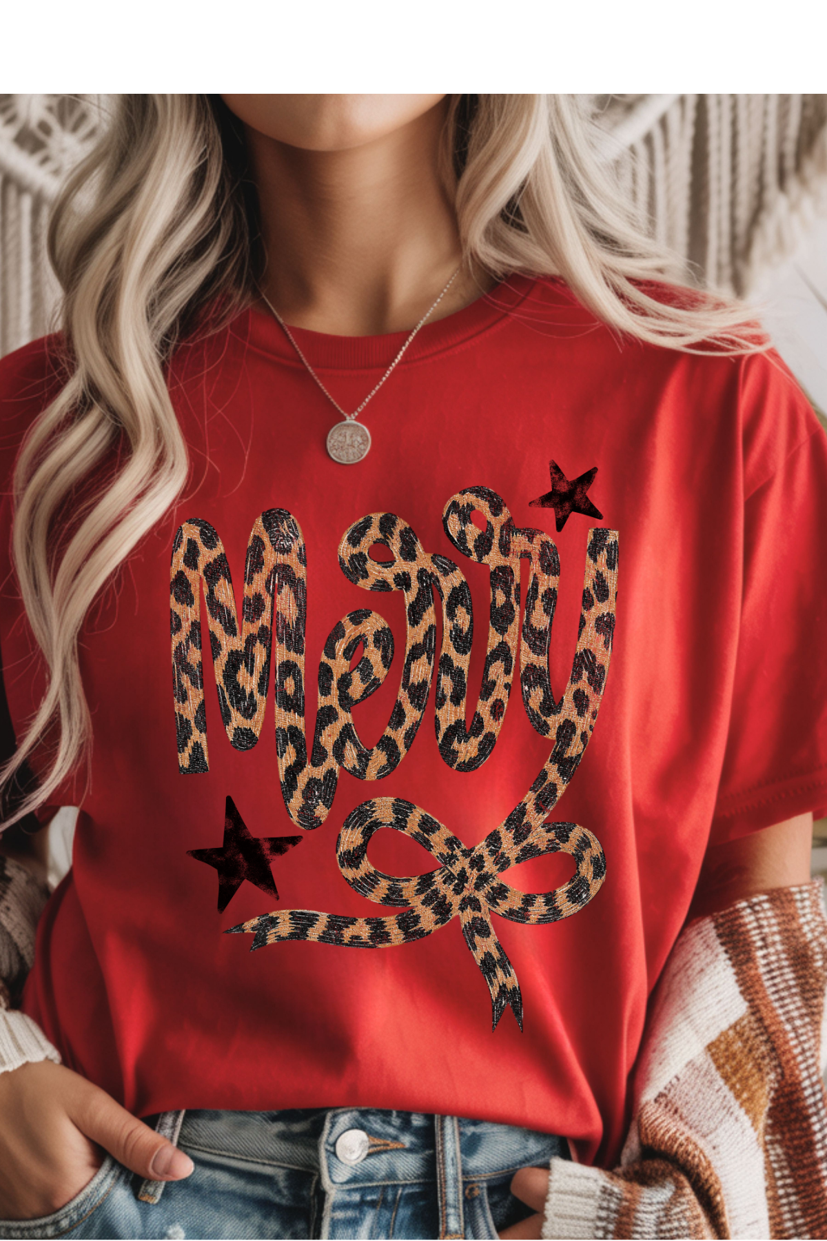 Leopard Merry Graphic Tee