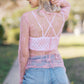 Pink Lace Embrace Top
