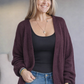 Senses of Cabernet Knit Cardigan