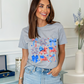 4th of July Coquette Graphic Tee