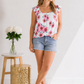 Strawberry Sunflowers Flutter Sleeve