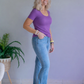 Violet Veil Ribbed Top