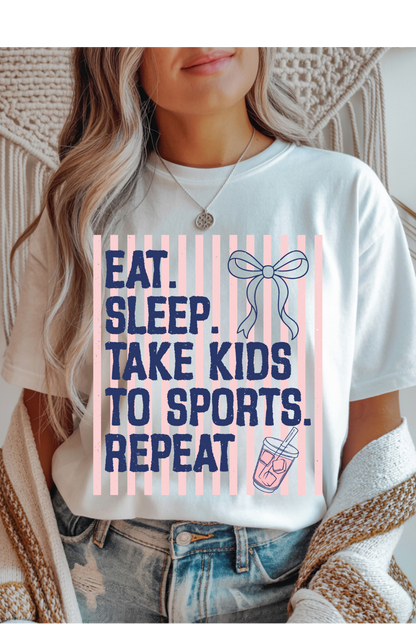 Eat Sleep Sports Graphic Tee