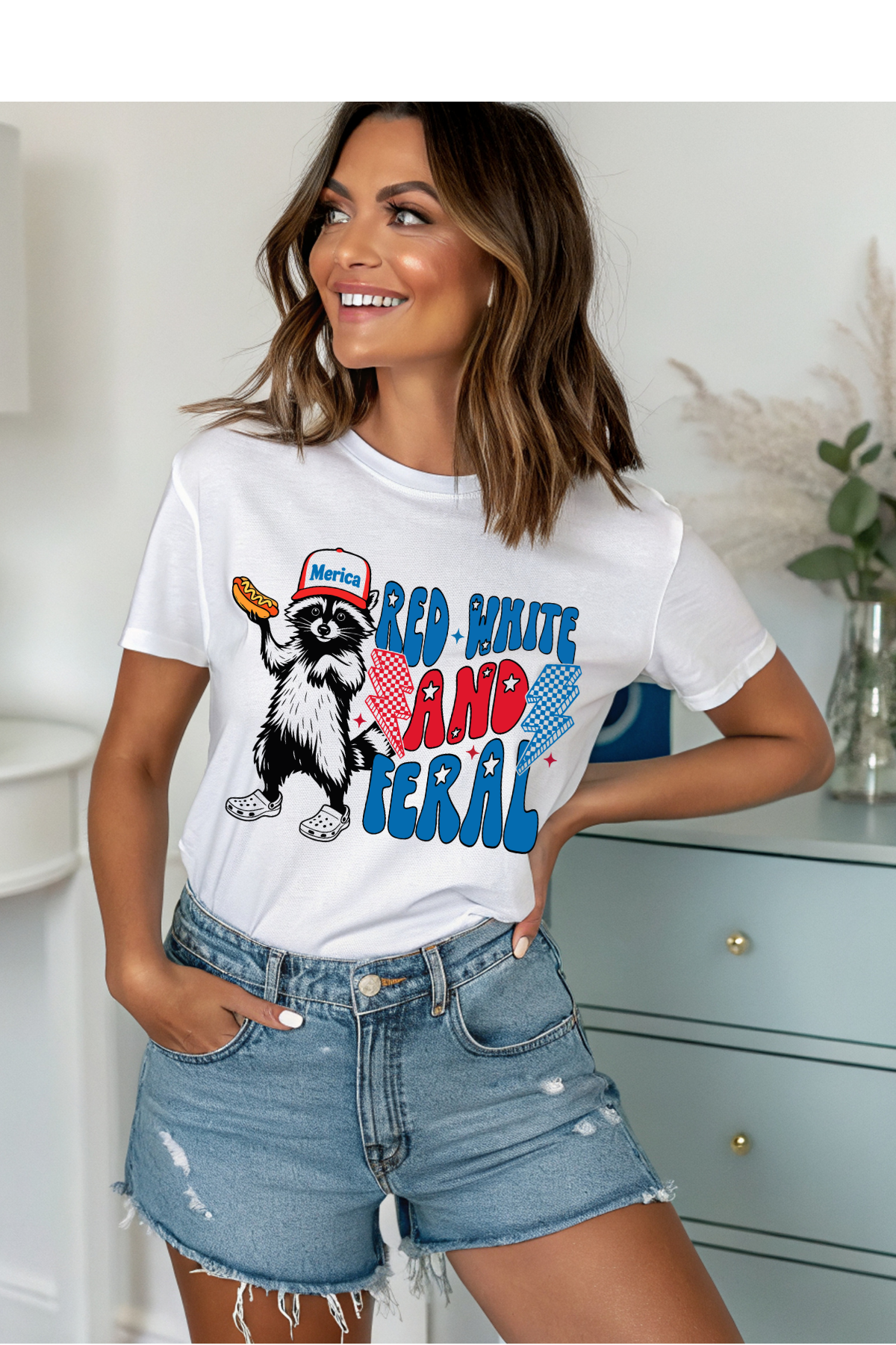 Red, White & Feral Graphic Tee