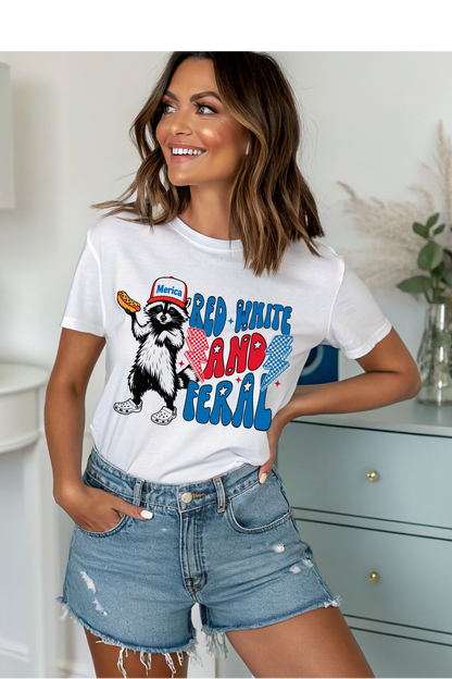 Red, White & Feral Graphic Tee