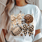 Leopard Checkered Football Graphic Tee