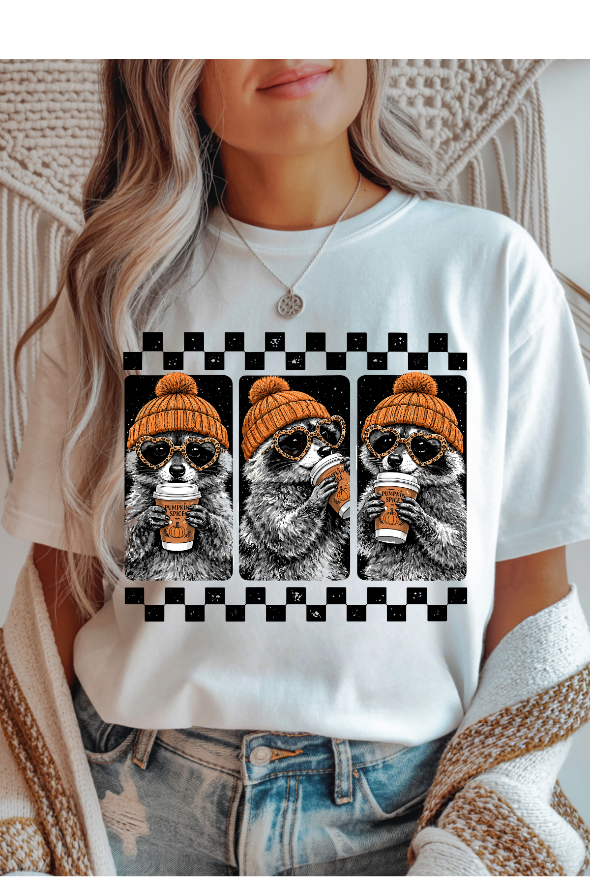 Fall Racoon Graphic Tee